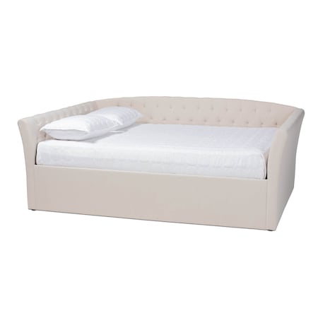 Baxton Studio Delora Beige Upholstered Queen Size Daybed 158-9673